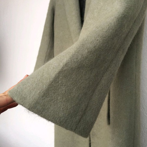 Wool coat Huiglia Cici like new, gray-green, size M