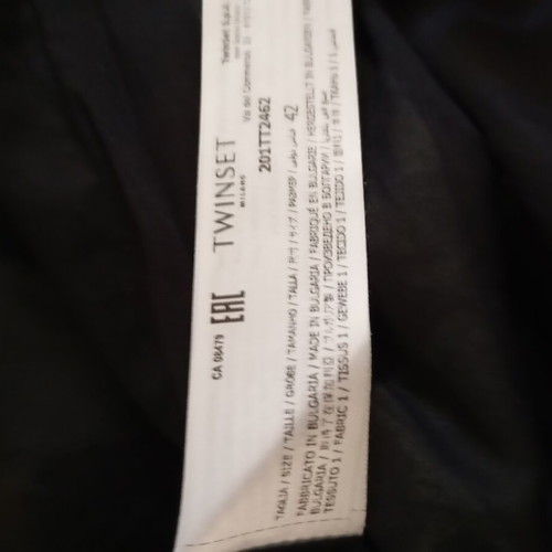 Twinset cotton dress women's size M like new, black and green