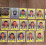  19 μονα χαρτακια ΠΑΟΚ από την συλλογή του ελληνικού πρωταθλήματος 1998 πανινι
