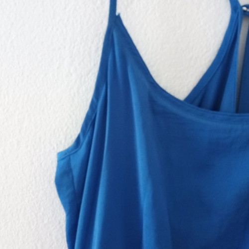 Dress short satin used, blue, size M