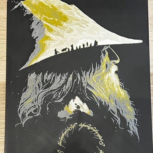 Embossed Lord of the Rings Gandalf and the Fellowship of the Ring image new
