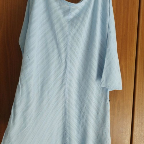 Caftan dress used 100% cotton baby blue one size