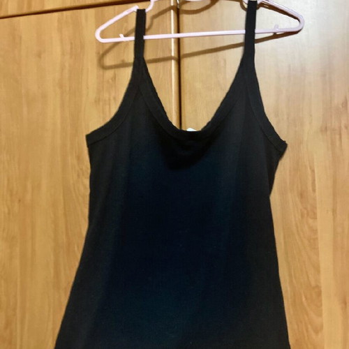 H&M Black Ribbed Tank Top XL Like New