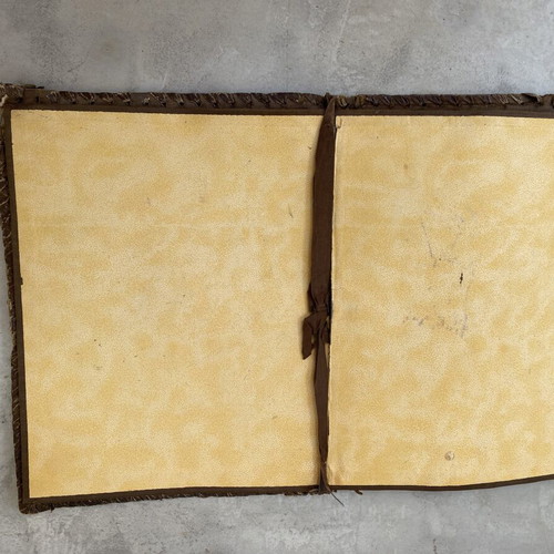 Vintage leather diary or document folder used