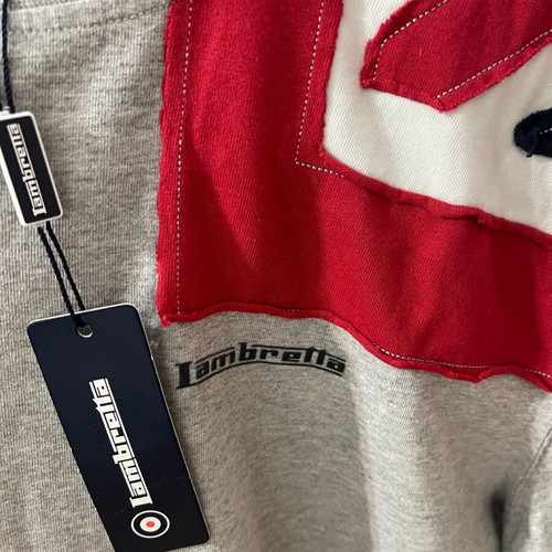 Lambretta Grey T-Shirt new, size M with red and navy detail