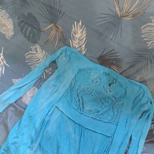 Cardigan turquoise used, size M 38 10