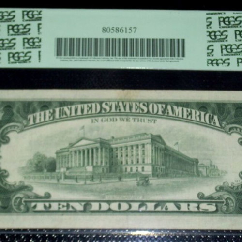 1969A $10 Error Note Certified by PCGS Used