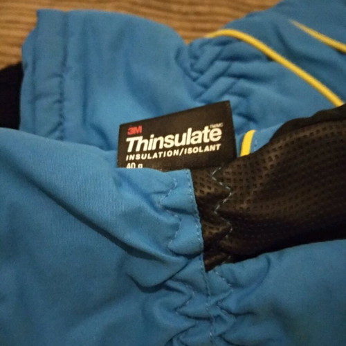 Children's gloves used, black and waterproof blue, size 5-7 years