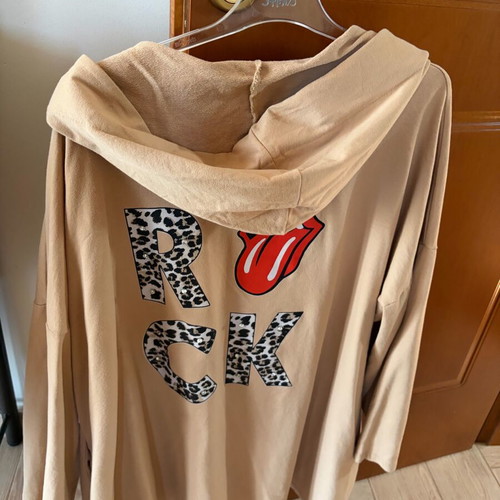 Lightweight zip-up jacket beige, new