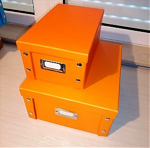 Κουτιά αποθήκευσης αναδιπλούμενα πορτοκαλί