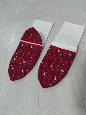 Traditional knitted socks multicolor, size 38, new