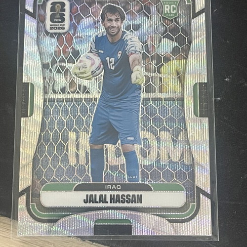 Jalal Hassan Silver Wave Panini Prizm World Cup Card like new