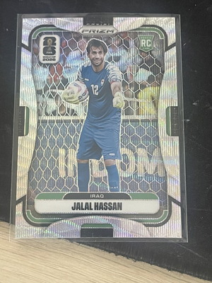 Jalal Hassan Silver Wave Panini Prizm World Cup Card like new