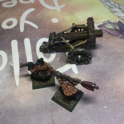 Warhammer Fantasy Battles Dwarf Bolt Thrower with Crew metal