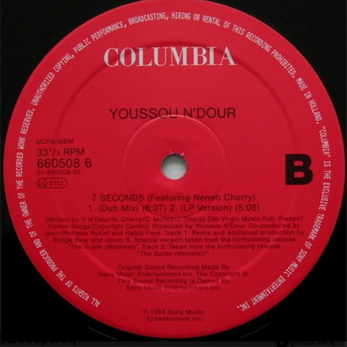 Youssou N'dour & Neneh Cherry 7 Seconds used