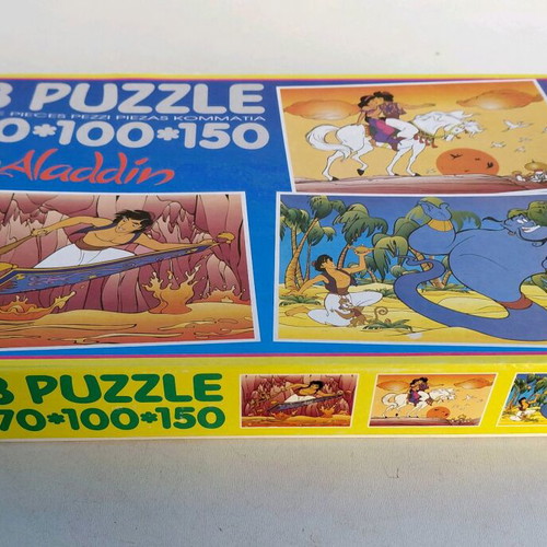 Disney Aladdin 3 puzzles new, 70, 100, 150 pieces