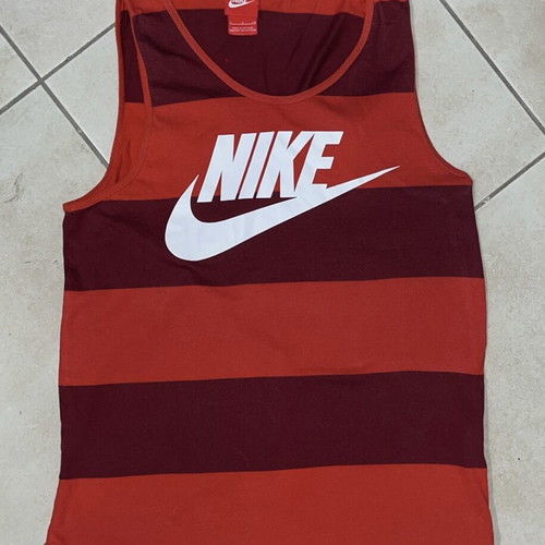 Nike Men Tank Top red and maroon striped, size S, like new