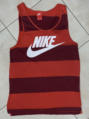 Nike Men Tank Top red and maroon striped, size S, like new