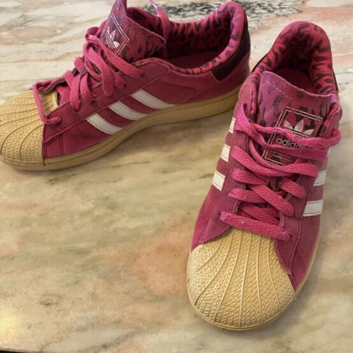 Adidas Superstar Fuchsia Suede athletic shoes size 37.5 used