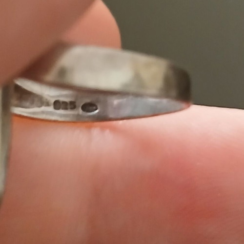 Ring 925 silver and 585 gold, 17 mm, like new