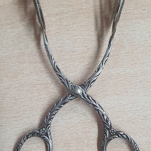 Vintage Silver 800 Serving Tongs used, 14.5 cm
