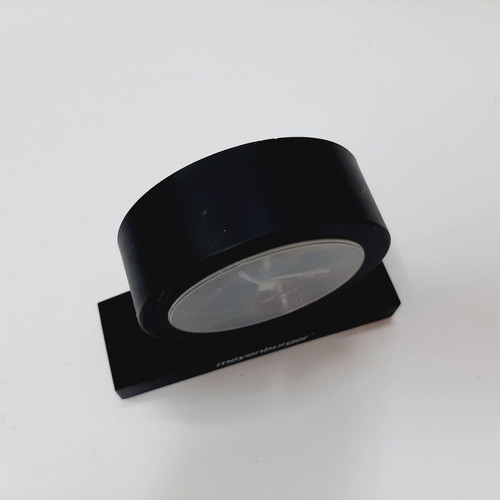 Meyenburger vintage 90s quartz alarm clock used, black plastic