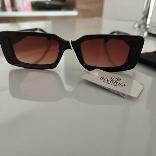 Riverio Eyewear rectangular sunglasses, vintage style, brown tortoiseshell
