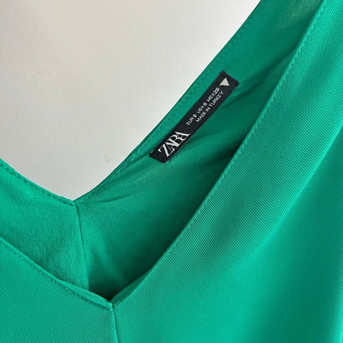 Zara mini dress in A-line green like new