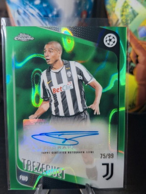 Topps Chrome David Trezeguet Juventus Auto Autograph Green Refractor Numbered 75/99 Legend like new