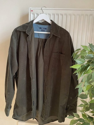 Velvet shirt, green, XXL