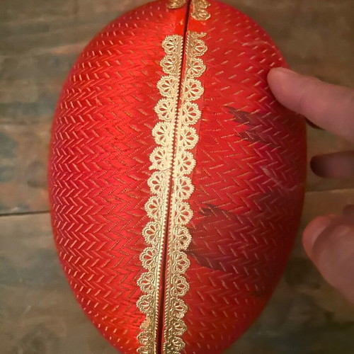 Easter egg hand-painted used, Greek made 60s-70s