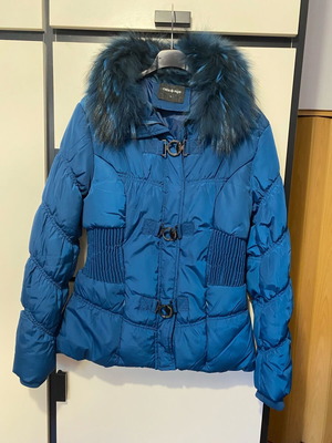 Petrol Italian jacket used with removable fur, New Age