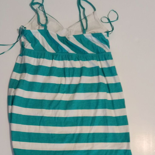 Papaya summer women's top white turquoise new