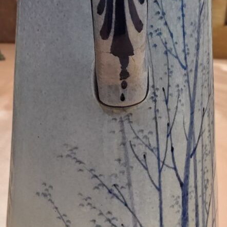 Porcelain pitcher Delft de Wasmuel used, hand-painted, Belgian