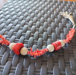 Handmade 925 silver bracelet with authentic coral like new