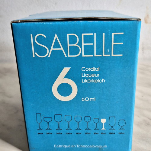 Bohemia Isabelle Liqueur Glasses Set of 6 60ml New