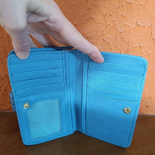 Women's trifold wallet new turquoise