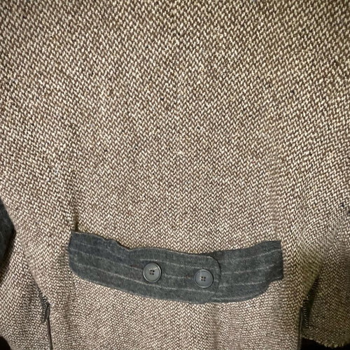 Rare London wool coat like new, unisex, gray and brown, size 48