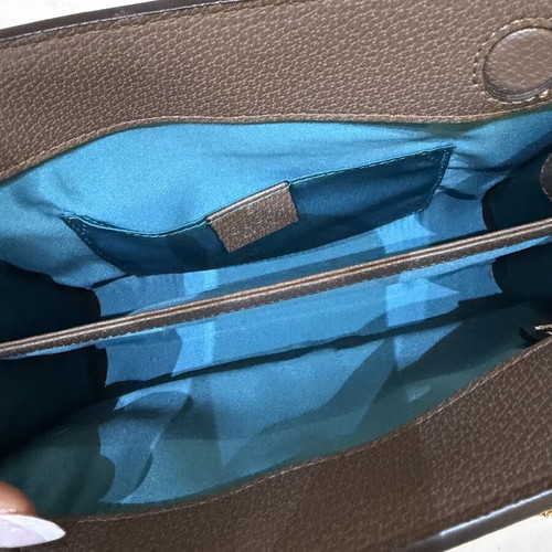 Leather handbag unused, brown