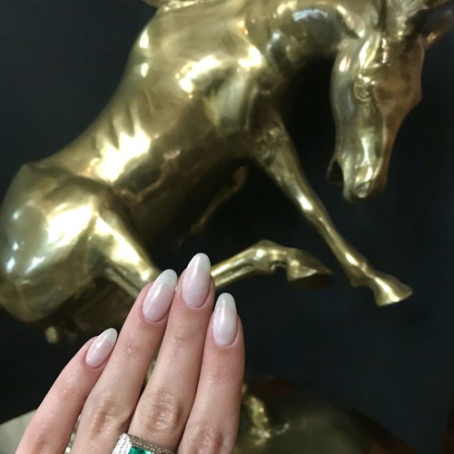 18k ring with emerald and brilliant diamonds, exclusive collection, new
