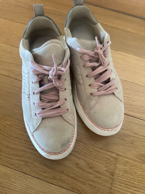 Hogan Rebel Suede sneakers used, beige with khaki and pink details