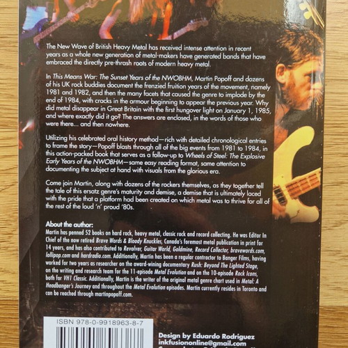 This Means War The Sunset Years of the NWOBHM book new, English