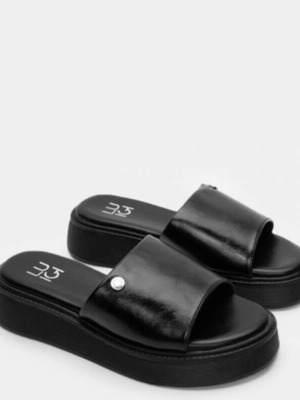 Luigi platform sandals with insole, black, size 41