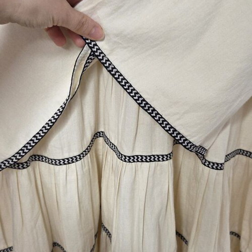 Moutaki dress like new, 100% cotton, size S/M, black and white