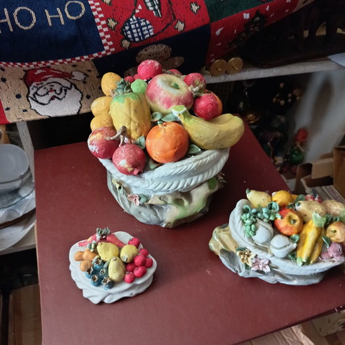 Decorative fruit set like new, porcelain or resin