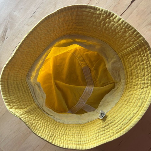 Yellow cotton hat with pockets Larios dry gin used, size S