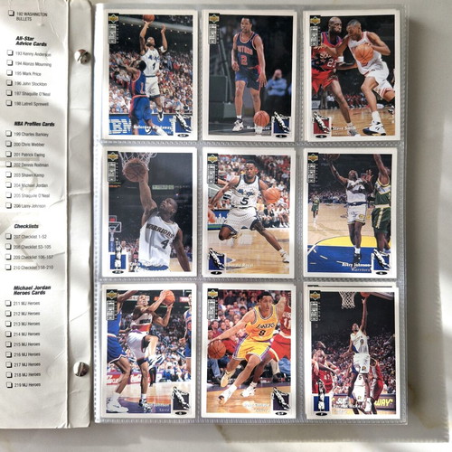 Upper Deck NBA Basketball '94-'95 cards like new, 188 of 219