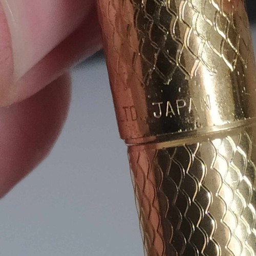 Swan Co Ltd Japan pen set new, gold plated with mechanical pencil and pen