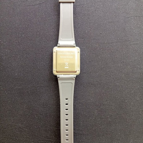 Digital watch with calculator used, unisex, gray
