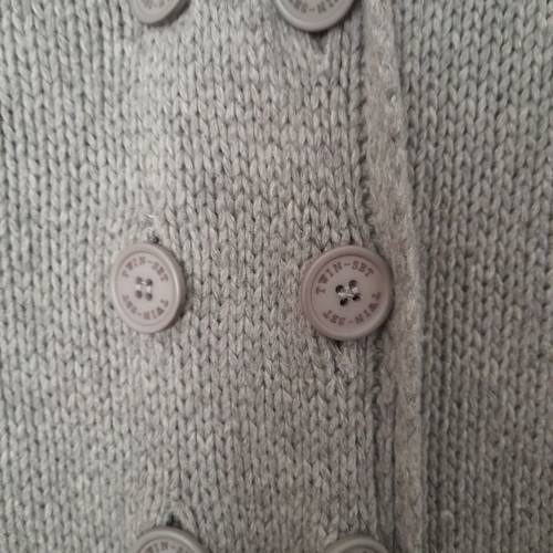 Twinset cardigan long knitted grey like new with matching scarf